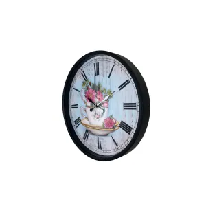 Siyah Plastik Duvar Saati 36 cm · Model PP-3680B