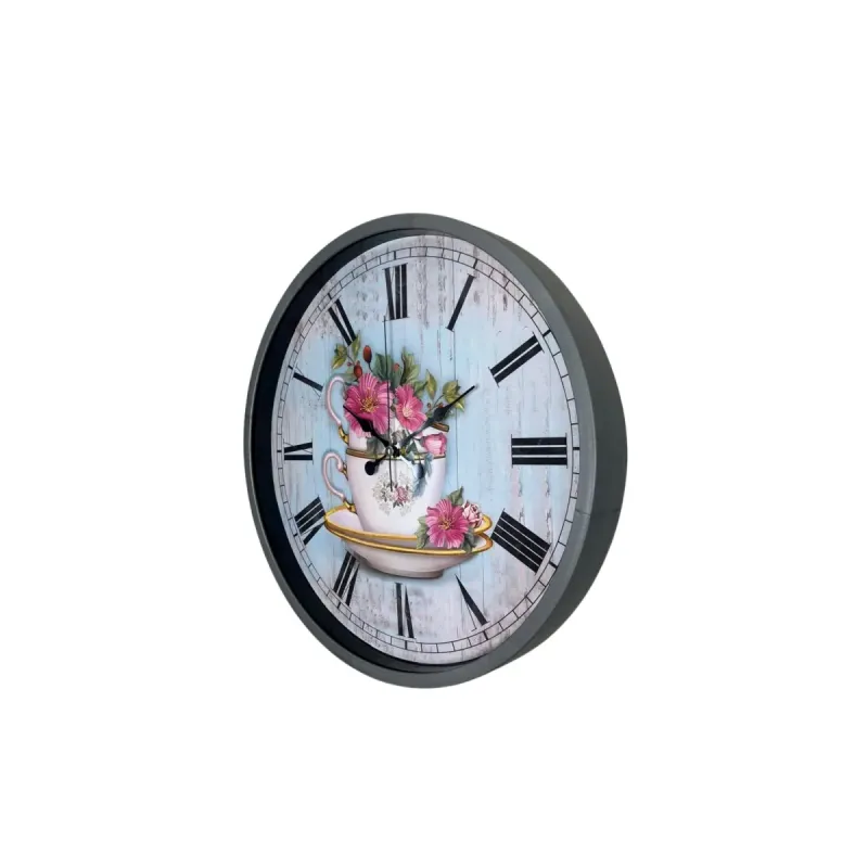 Gri Plastik Duvar Saati 36 cm · Model PP-3680K