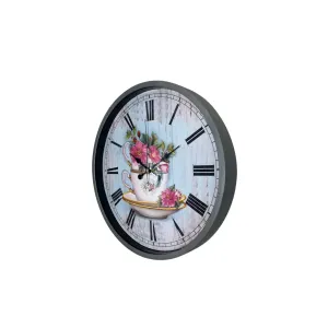 Gri Plastik Duvar Saati 36 cm · Model PP-3680K