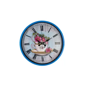 Mavi Plastik Duvar Saati 36 cm · Model PP-3680M