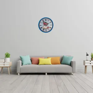 Mavi Plastik Duvar Saati 36 cm · Model PP-3680M