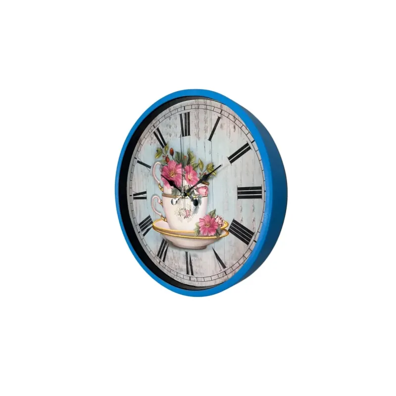 Mavi Plastik Duvar Saati 36 cm · Model PP-3680M