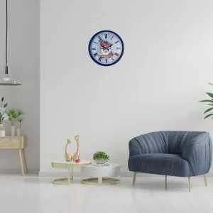 Desenli Lacivert Plastik Duvar Saati 36 cm · Model PP-3680V
