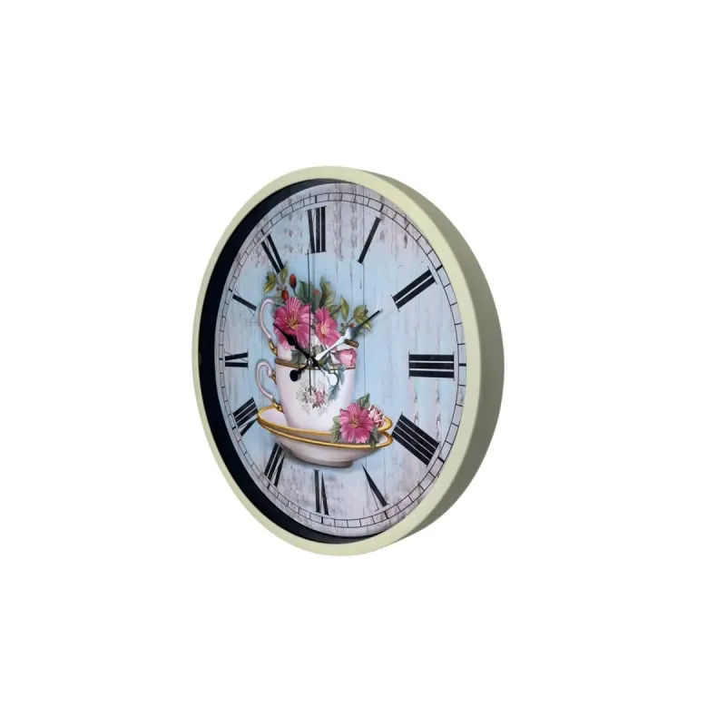 Krem Plastik Duvar Saati 36 cm · Model PP-3680X