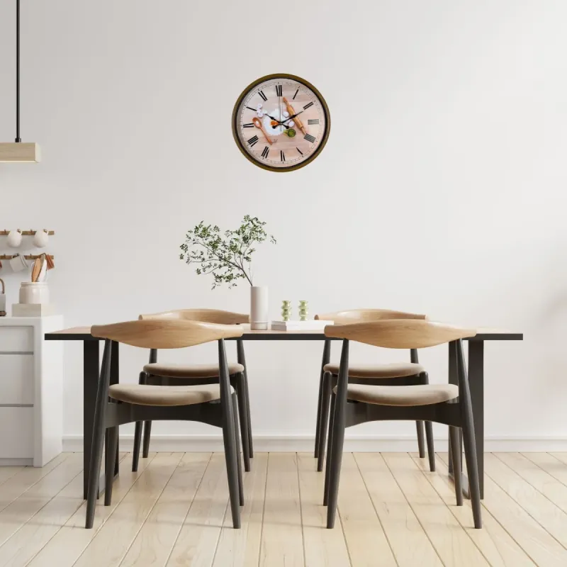 Kahverengi Plastik Duvar Saati 36 cm · Model PP-3681I