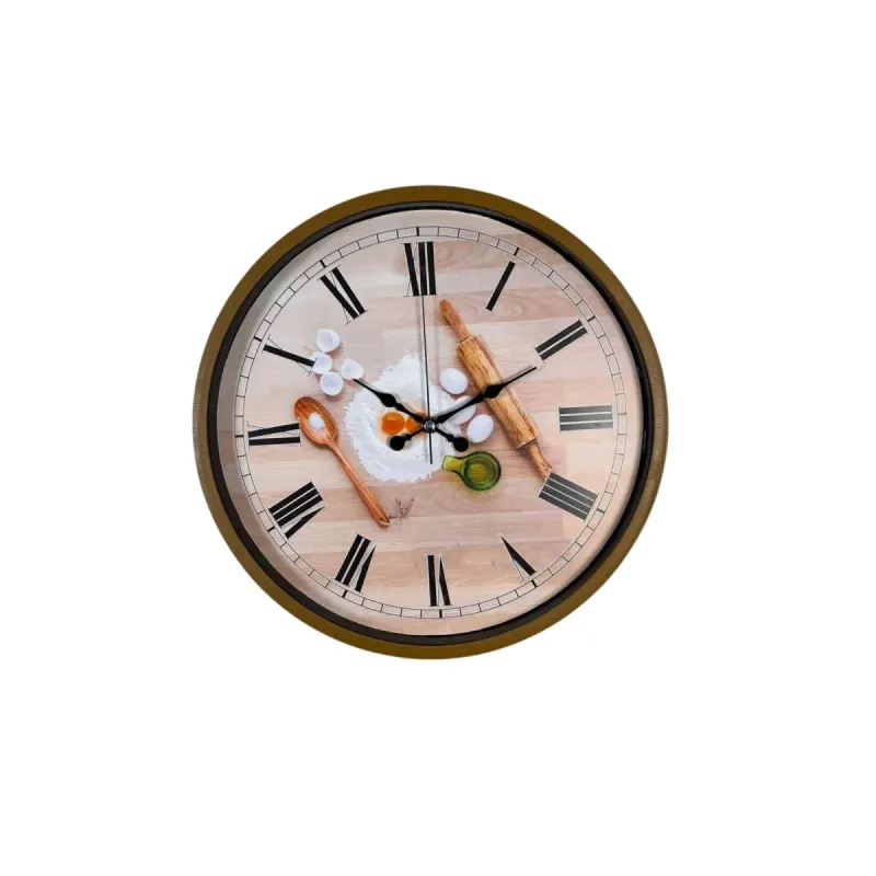 Kahverengi Plastik Duvar Saati 36 cm · Model PP-3681I