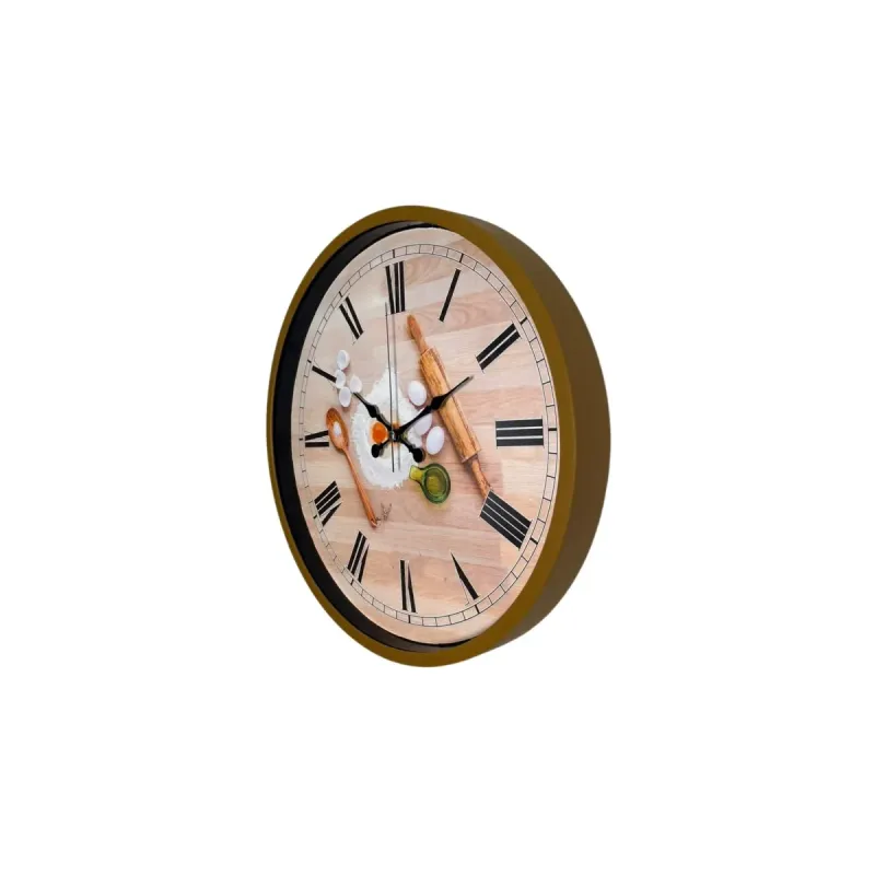 Kahverengi Plastik Duvar Saati 36 cm · Model PP-3681I