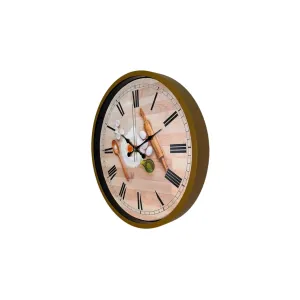 Kahverengi Plastik Duvar Saati 36 cm · Model PP-3681I