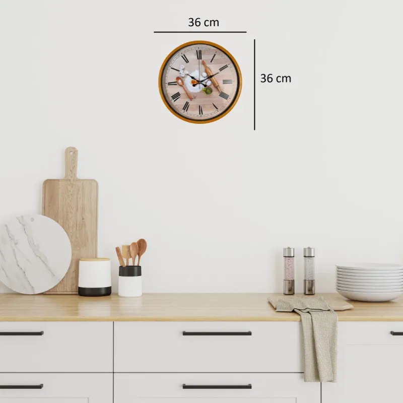 Turuncu Plastik Duvar Saati 36 cm · Model PP-3681O