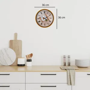 Turuncu Plastik Duvar Saati 36 cm · Model PP-3681O