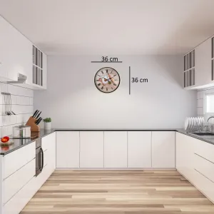 Krem Plastik Duvar Saati 36 cm · Model PP-3681X