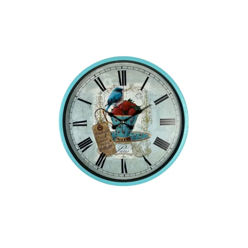 Turkuaz Plastik Duvar Saati 36 cm · Model PP-3683T