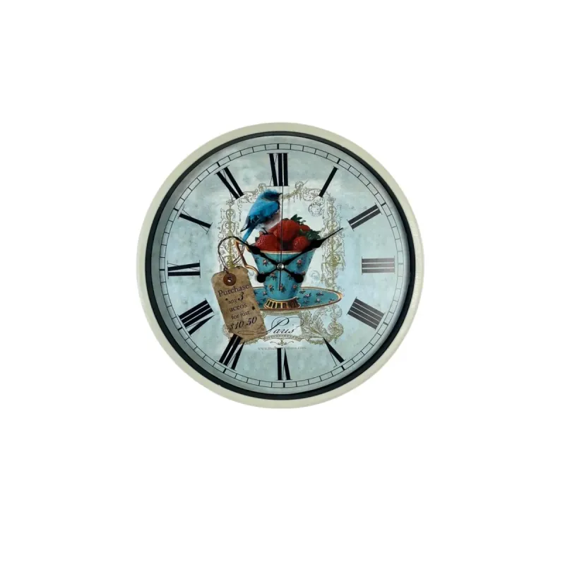 Krem Plastik Duvar Saati 36 cm · Model PP-3683X