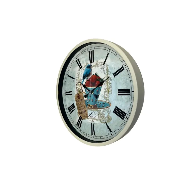 Krem Plastik Duvar Saati 36 cm · Model PP-3683X