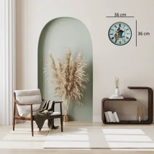 Krem Plastik Duvar Saati 36 cm · Model PP-3683X