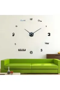 Siyah Pleksi Duvar Saati 80 cm · Model 4107