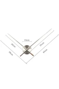 Aynalı 3D Yapıştırmalı Krom Pleksi Duvar Saati 100 cm · Model 4329