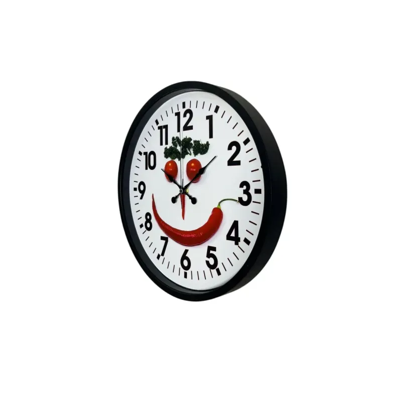 Siyah Plastik Duvar Saati 36 cm · Model PP-3634B