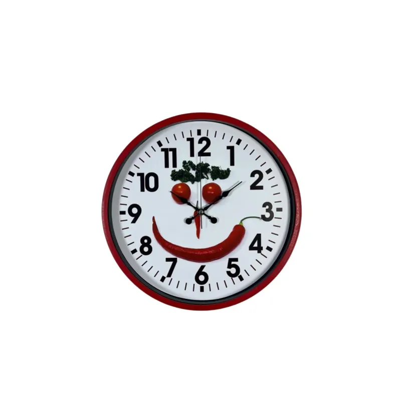 Kırmızı Plastik Duvar Saati 36 cm · Model PP-3634R