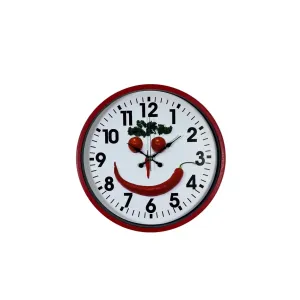 Kırmızı Plastik Duvar Saati 36 cm · Model PP-3634R