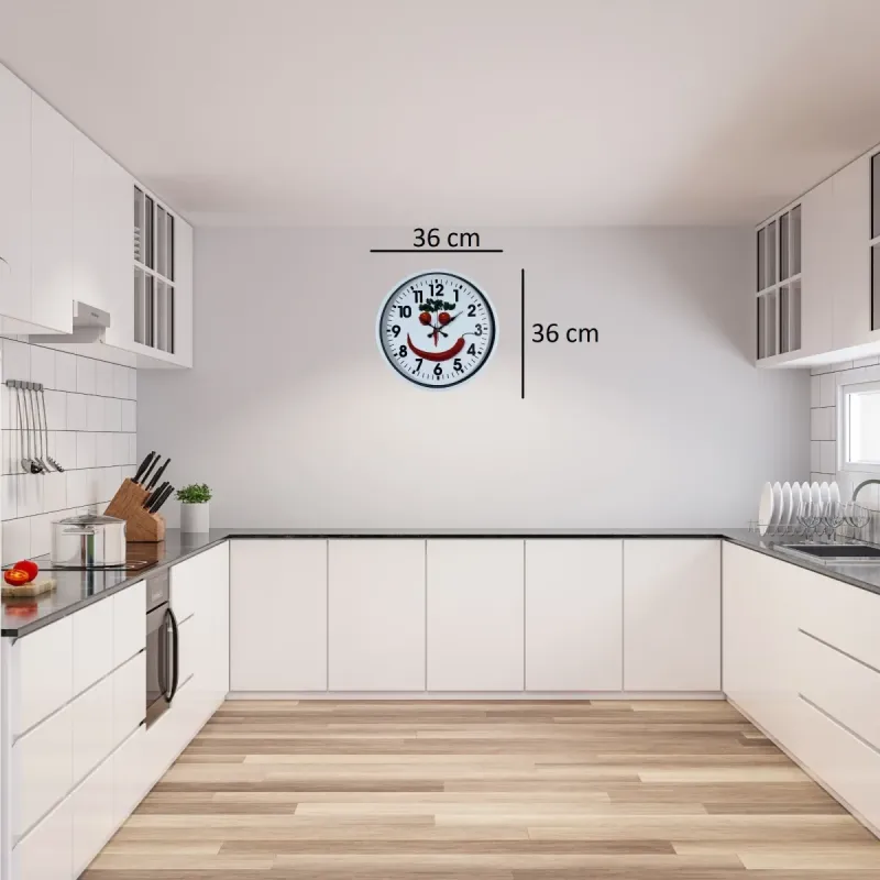 Beyaz Plastik Duvar Saati 36 cm · Model PP-3634W