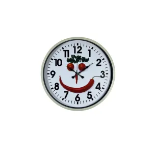 Krem Plastik Duvar Saati 36 cm · Model PP-3634X