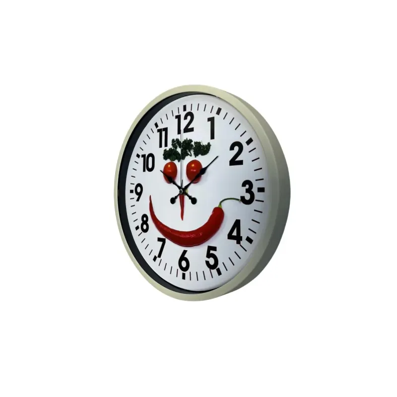 Krem Plastik Duvar Saati 36 cm · Model PP-3634X