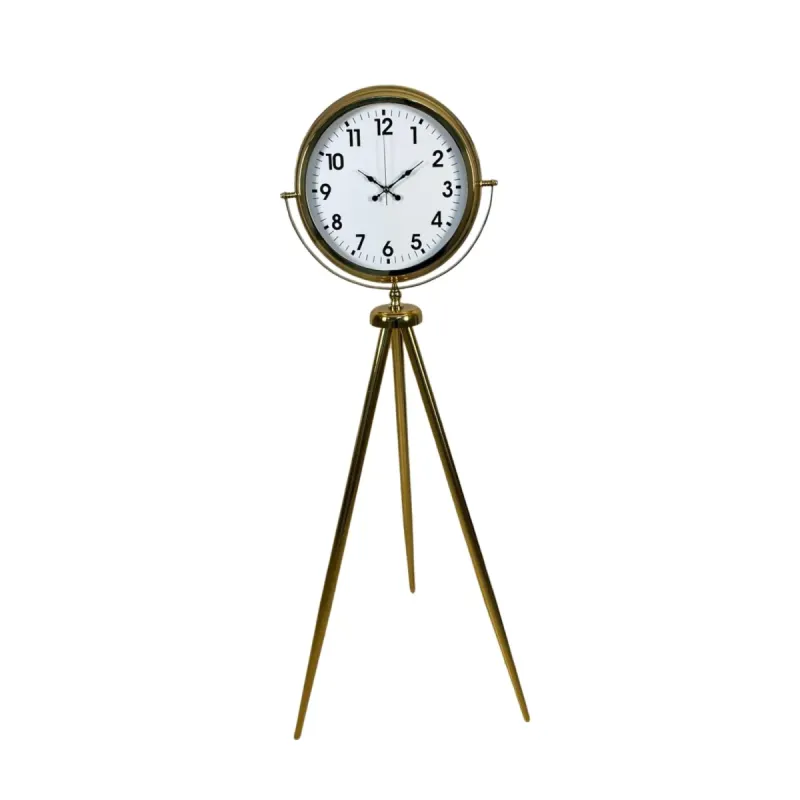 Gold Metal Ayaklı Tripod Saat 150 x 45 cm · Model AS-4001GG