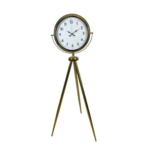 Gold Metal Ayaklı Tripod Saat 150 x 45 cm · Model AS-4005GG