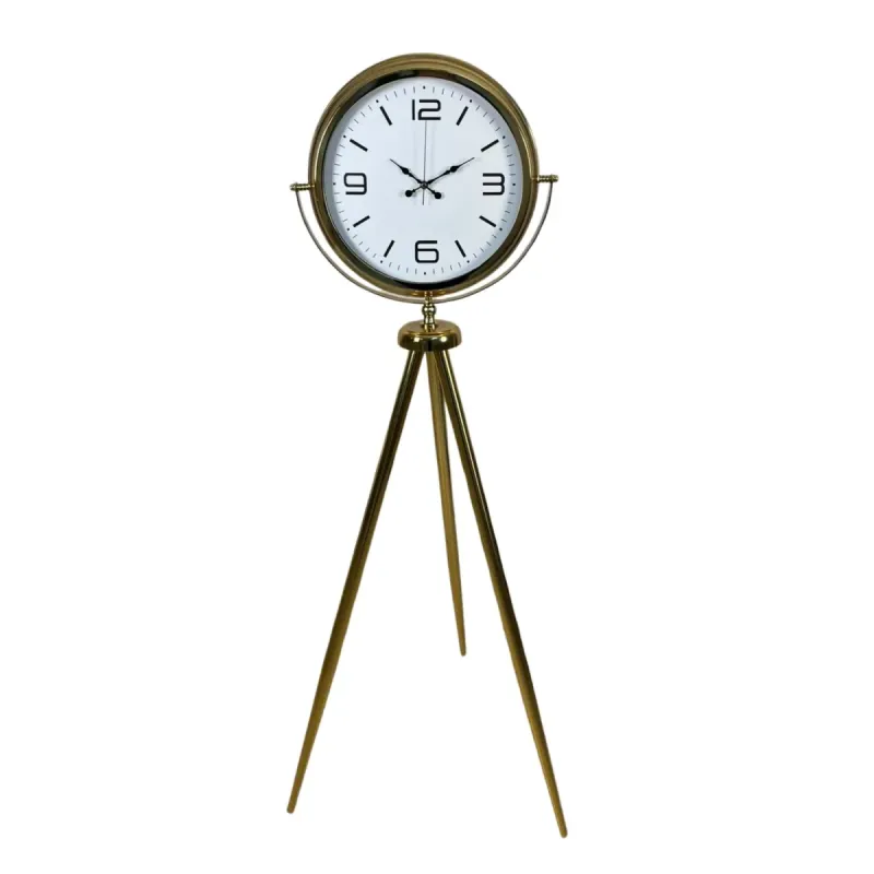 Gold Metal Ayaklı Tripod Saat 150 x 45 cm · Model AS-4008GG