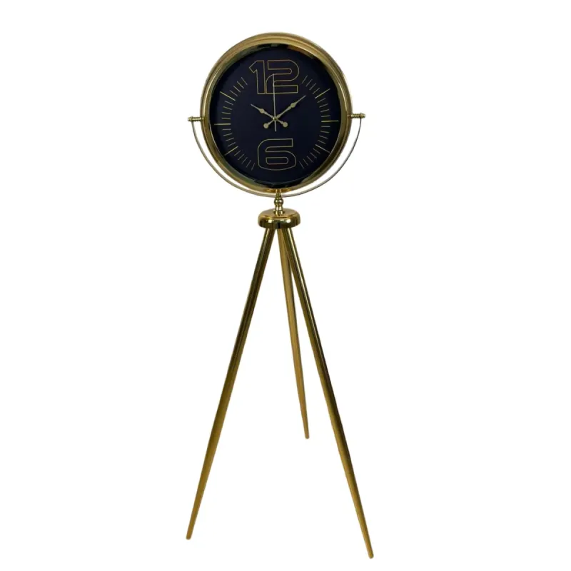 Gold Metal Ayaklı Tripod Saat 150 x 45 cm · Model AS-4012GG