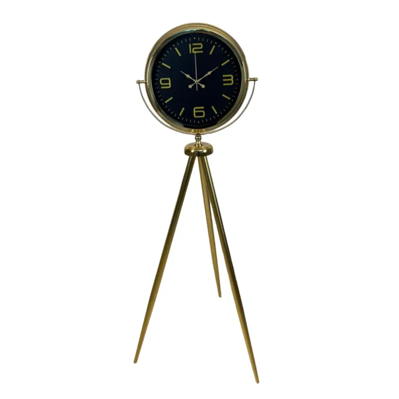 Gold Metal Ayaklı Tripod Saat 150 x 45 cm · Model AS-4044GG