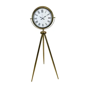 Gold Metal Ayaklı Tripod Saat 150 x 45 cm · Model AS-4054GG