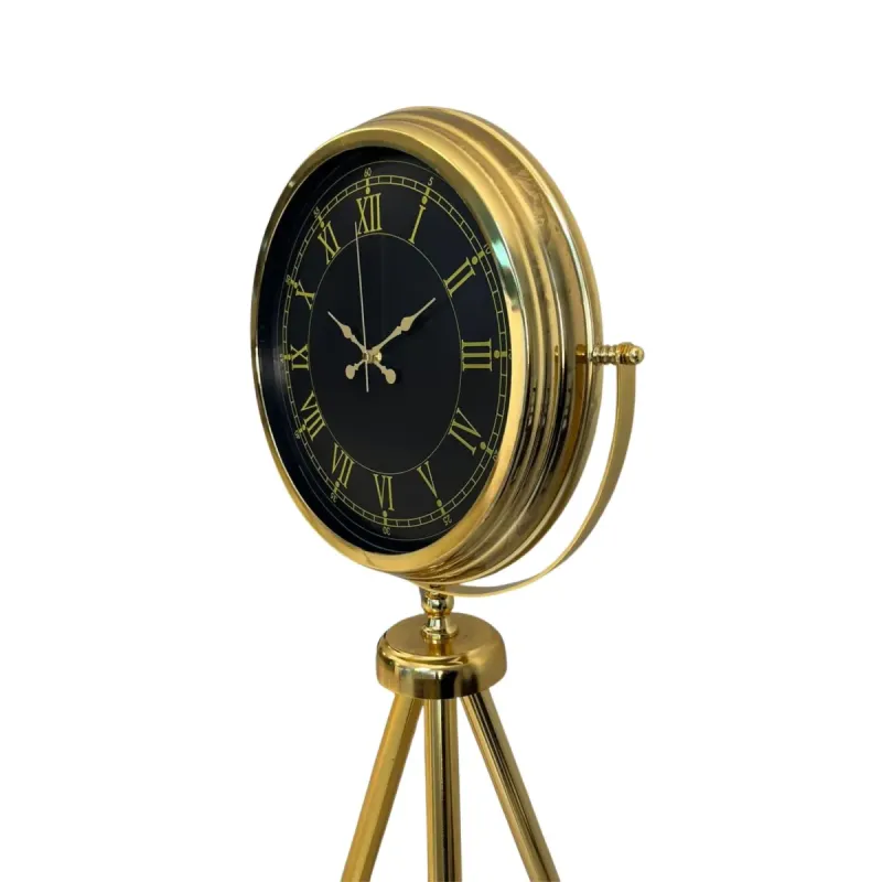 Gold Metal Ayaklı Tripod Saat 150 x 45 cm · Model AS-4072GG