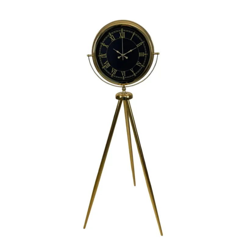 Gold Metal Ayaklı Tripod Saat 150 x 45 cm · Model AS-4072GG