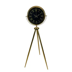 Gold Metal Ayaklı Tripod Saat 150 x 45 cm · Model AS-4072GG