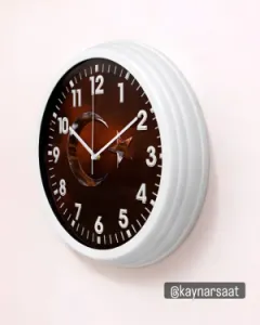 40x40 Beyaz Metal Duvar Saati