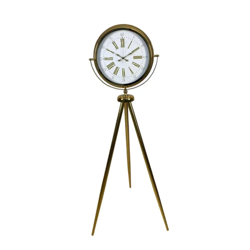 Gold Metal Ayaklı Tripod Saat 150 x 45 cm · Model AS-4074GG