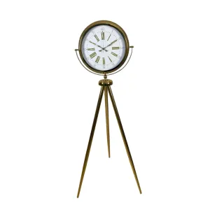Gold Metal Ayaklı Tripod Saat 150 x 45 cm · Model AS-4074GG