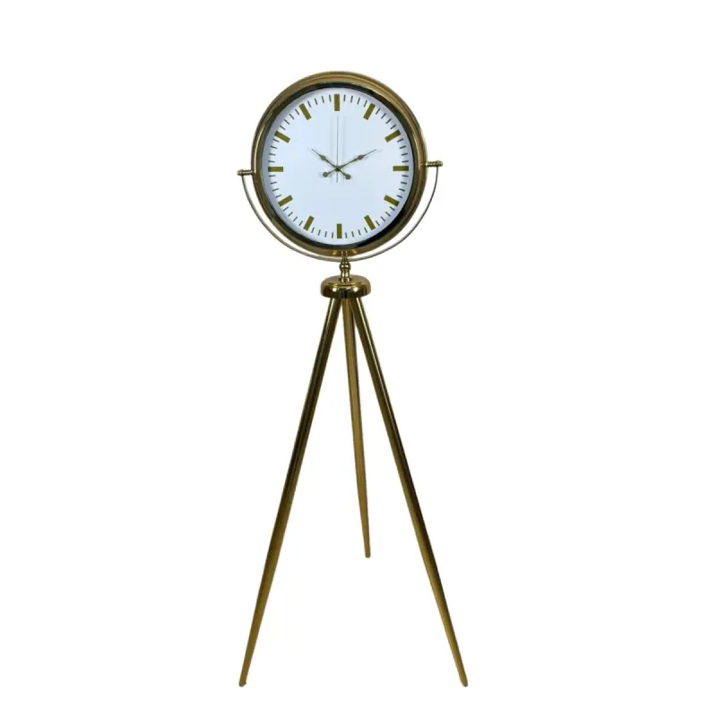 Gold Metal Ayaklı Tripod Saat 150 x 45 cm · Model AS-4086GG
