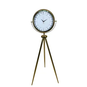 Göstergeli Gold Metal Ayaklı Tripod Saat 150 x 45 cm · Model AS-4097GG