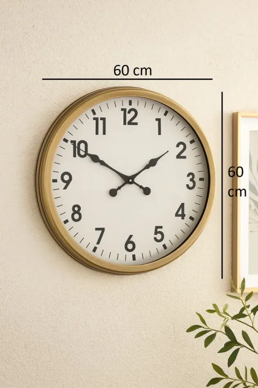 Eskitme Metal Duvar Saati 60 cm · Model 6001E