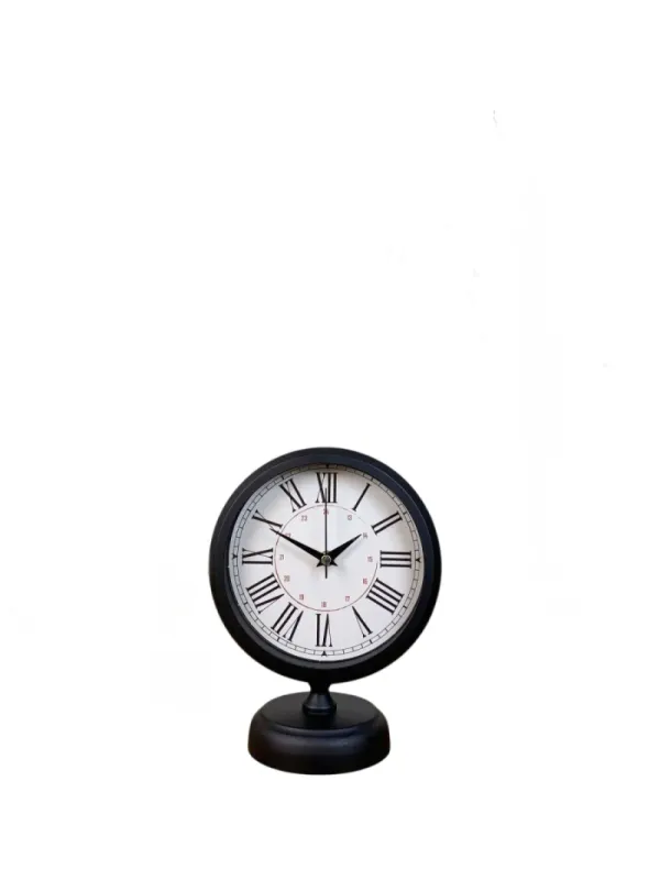 Siyah Metal Masa Saati 25 x 20 cm · Model MS-2052B