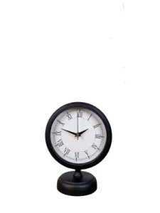 Roma Rakamlı Siyah Metal Masa Saati 25 x 20 cm · Model MS-2055B