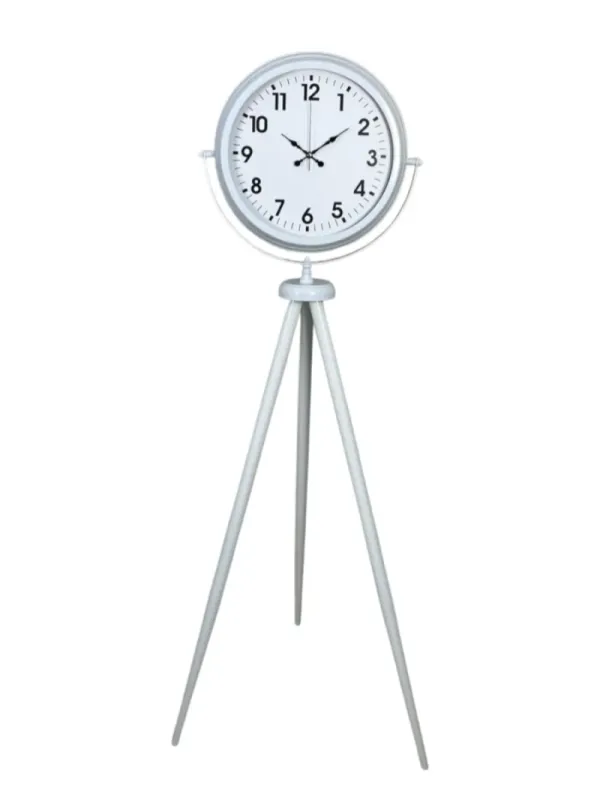 Beyaz Metal Ayaklı Tripod Saat 150 x 45 cm · Model AS-4001WW