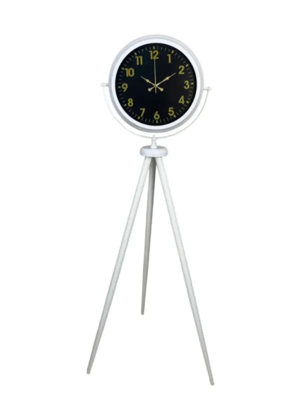 Beyaz Metal Ayaklı Tripod Saat 150 x 45 cm · Model AS-4023WW