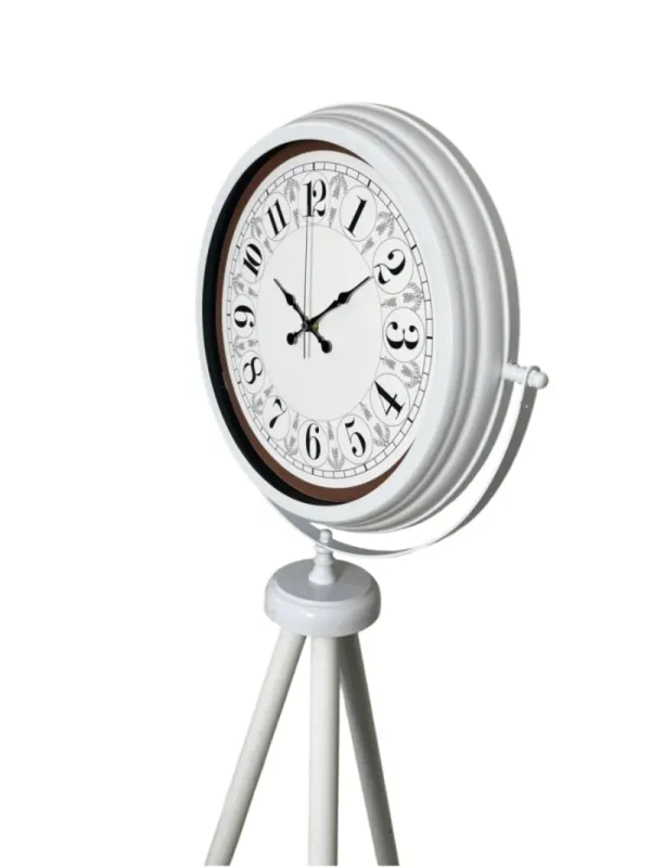 Beyaz Metal Ayaklı Tripod Saat 150 x 45 cm · Model AS-4025WW