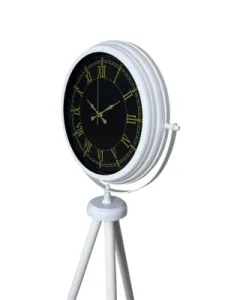 Beyaz Metal Ayaklı Tripod Saat 150 x 45 cm · Model AS-4072WW