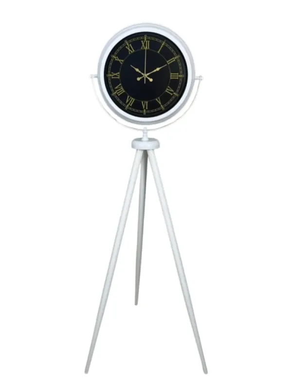 Beyaz Metal Ayaklı Tripod Saat 150 x 45 cm · Model AS-4072WW
