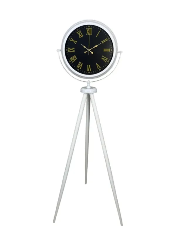 Beyaz Metal Ayaklı Tripod Saat 150 x 45 cm · Model AS-4073WW